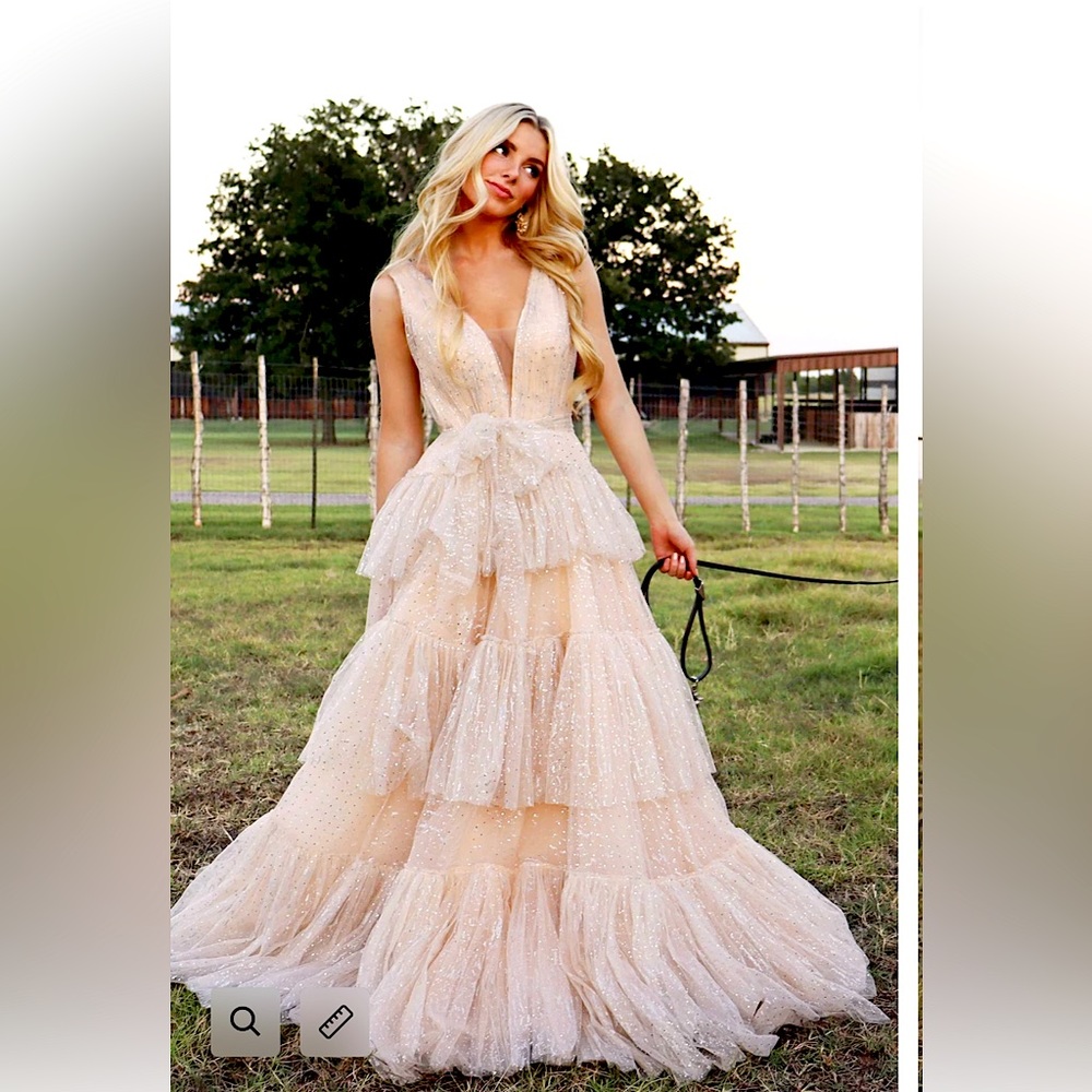 Diana gown - Pink / champagne sparkle ball gown